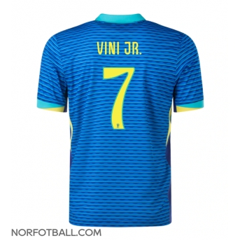 Billige Fotballdrakt Brasil Vinicius Junior #7 Replika Bortedrakt Copa America 2024 Kortermet